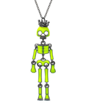 15944 - crown skull neon dangle, 16+3in