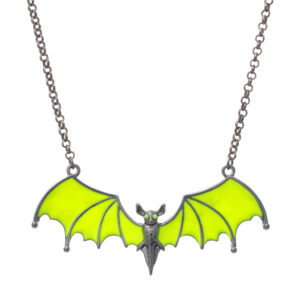 15945 - Halloween bat neon necklace, 16+3in