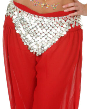 1757 - Belly Dancer Belt Coin - 3 V, Silver