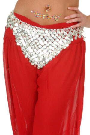 1757 - Belly Dancer Belt Coin - 3 V, Silver