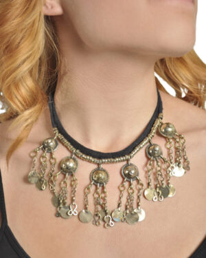 1863 - Choker - Afghan with charms