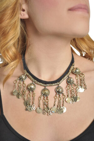 1863 - Choker - Afghan with charms