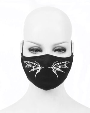MK02302 - bat face mask - white