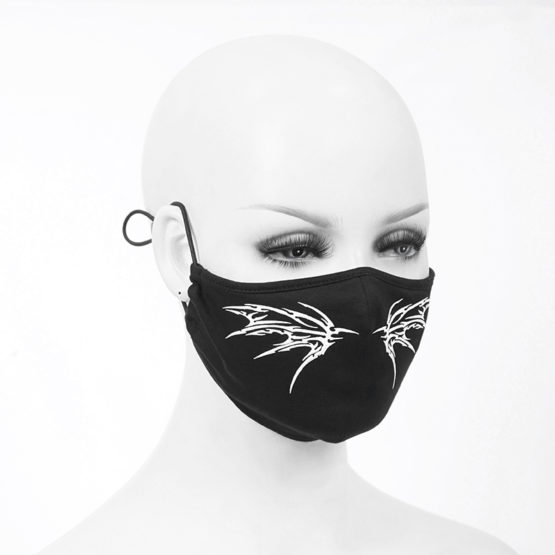 MK02302 - bat face mask - white - Image 3