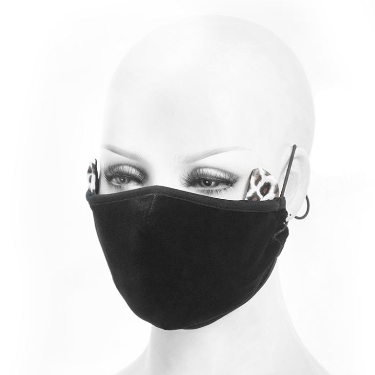 MK033 - leopard ears face mask with 2 removable carbon filters - Image 6