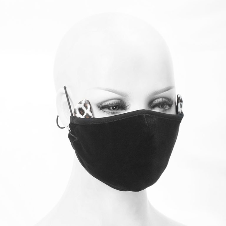 MK033 - leopard ears face mask with 2 removable carbon filters - Image 5