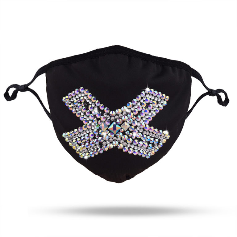106351 - Rhinestone mask - X Design