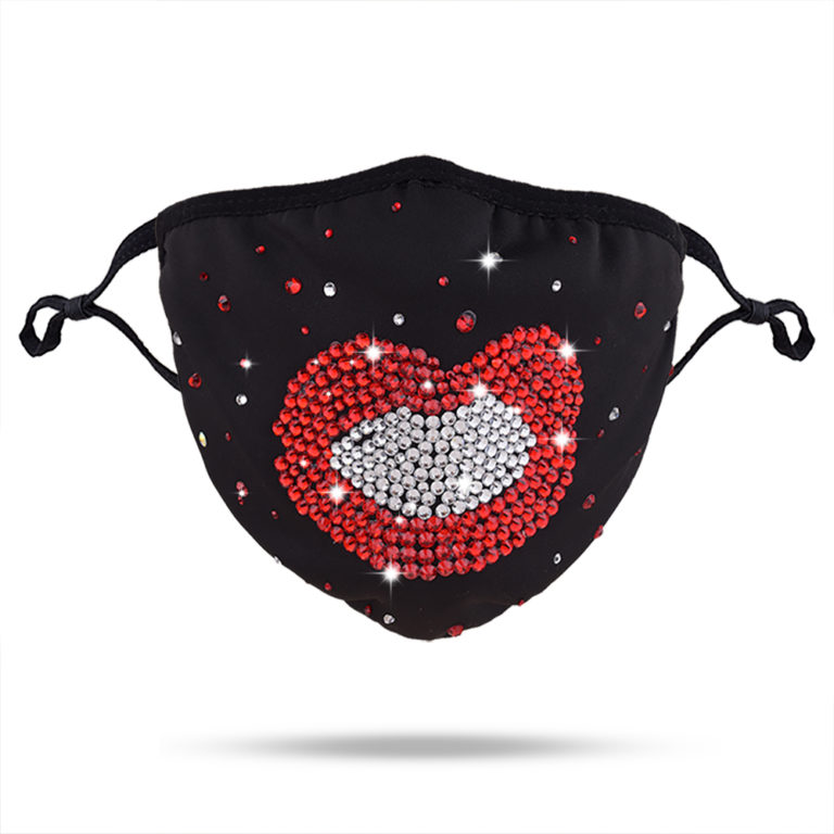 106353 - Rhinestone mask - lips