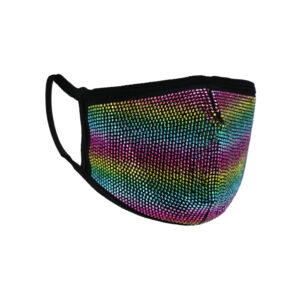 106355 - rhinestone mask - multi rainbow