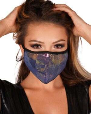 106358 - sequin face mask with filter - multi