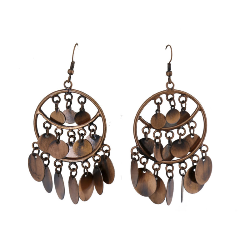8443 - EarRing - Dome round coins - Image 2