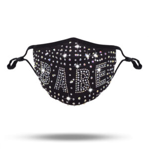 106328 - rhinestone face mask - Babe