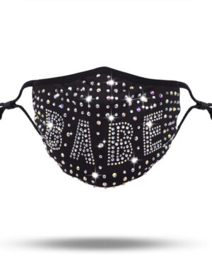 106328 - rhinestone face mask - Babe