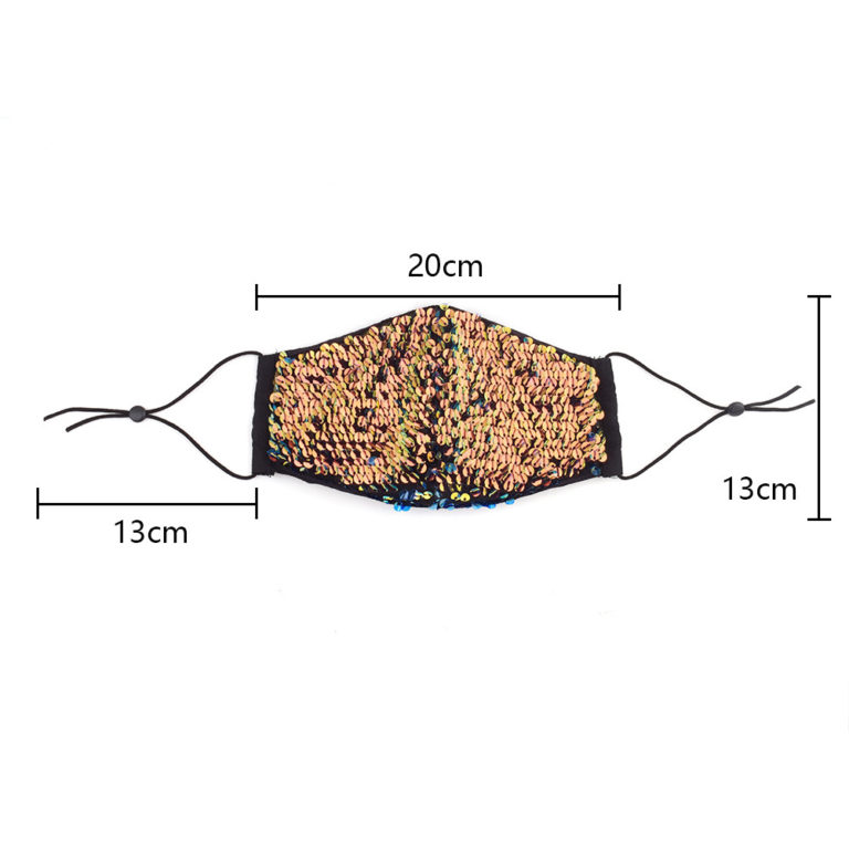 106359 - reversible sequin face mask with filter - multi - Image 7