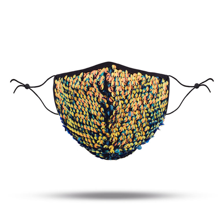 106359 - reversible sequin face mask with filter - multi