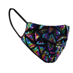 106368 - multi colored sequin face mask