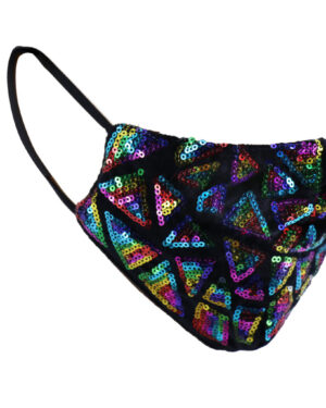 106368 - multi colored sequin face mask
