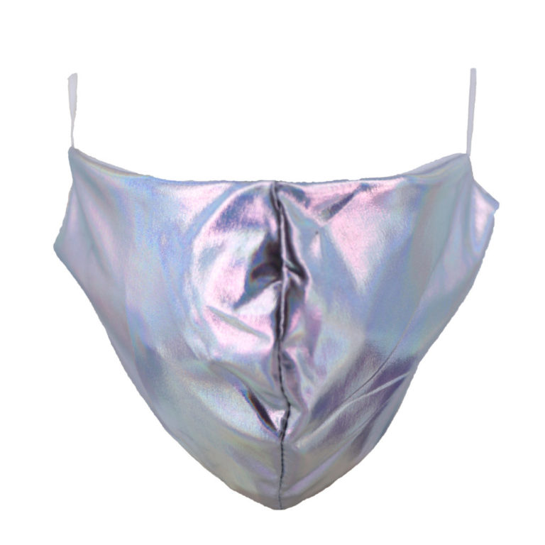 106443 - Rave mask - Silver holographic - Image 2