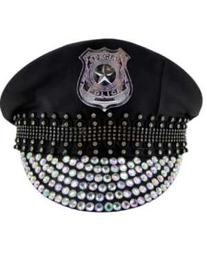 69563 - Diamond Police Hat - Black