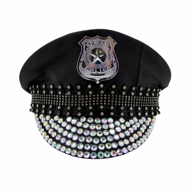 69563 - Diamond Police Hat - Black
