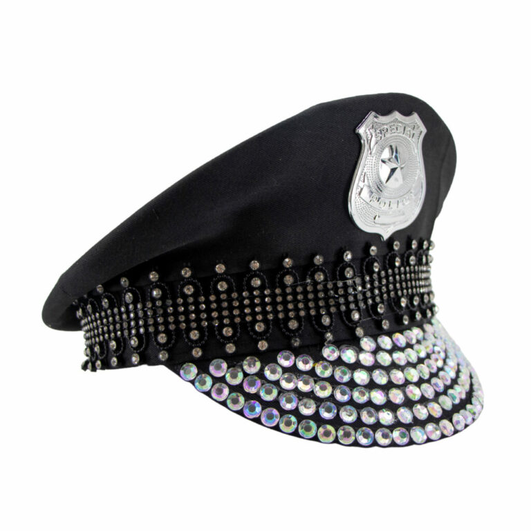 69563 - Diamond Police Hat - Black - Image 2