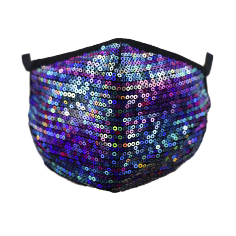 106369 - multi colored sequin face mask - Image 2