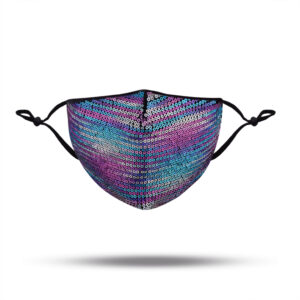 106369 - multi colored sequin face mask