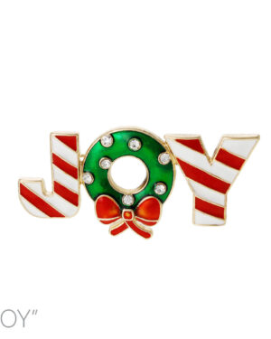 31341 - g joy wreath stripe pin