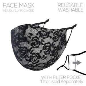 M04348 - Lace Black Face Mask