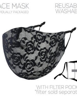 M04348 - Lace Black Face Mask