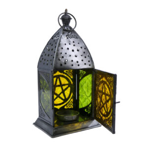 MS1518 - Lantern Iron & Glass- L 9" W 4" D 3"