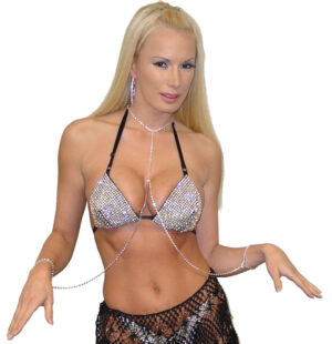 8748 - Choker Tie with Handcuff - Gold