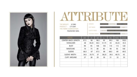 CT13301 - Victorian Black Velvet Burnout Jacket - Image 8