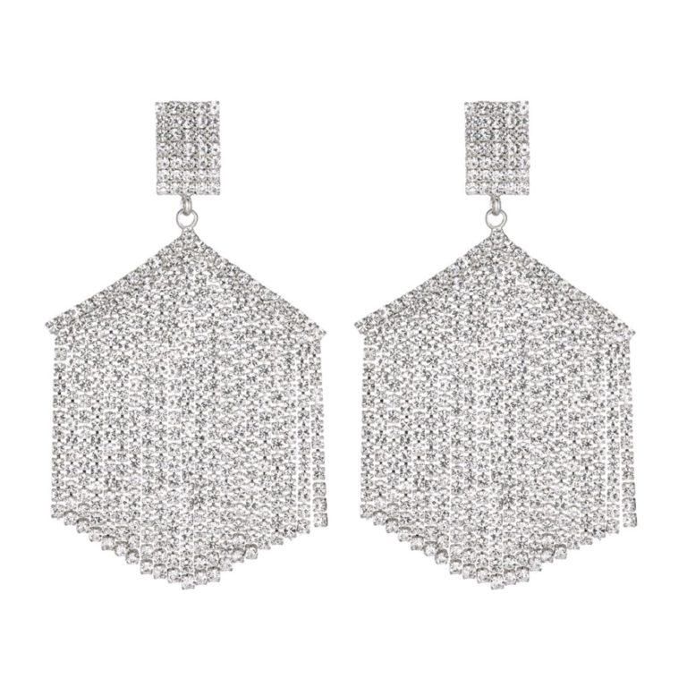 26652 - S Rhinestone Hexagon Fringe ER