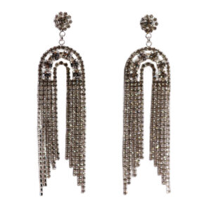 26666 - S Rhinestone Round Top Arch Fringe ER