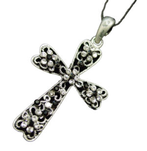 53228 - Rhinestone Necklace Cross