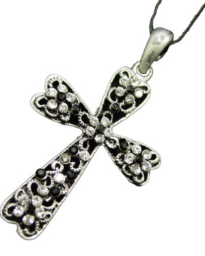 53228 - Rhinestone Necklace Cross