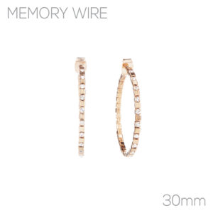 25658-30 - Alternate Stone Hoops - 30mm