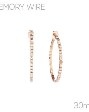 25658-30 - Alternate Stone Hoops - 30mm