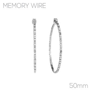 25658-50 - Alternate Stone Hoops - 50mm