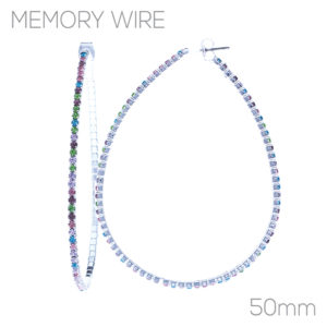 25659-50 - s 50mm memory wire teardrop hoops