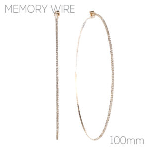 25660-100 - Crystal Wire Hoops - 100mm