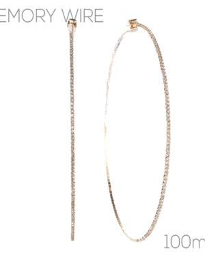 25660-100 - Crystal Wire Hoops - 100mm
