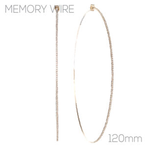 25660-120 - Crystal Wire Hoops - 120mm