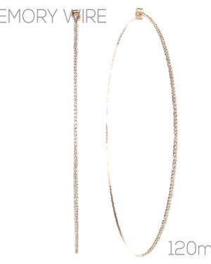 25660-120 - Crystal Wire Hoops - 120mm