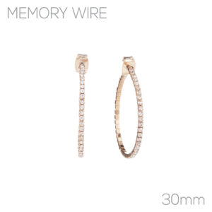 25660-30 - Crystal Wire Hoops - 30mm