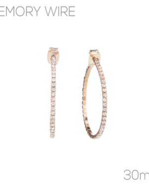 25660-30 - Crystal Wire Hoops - 30mm