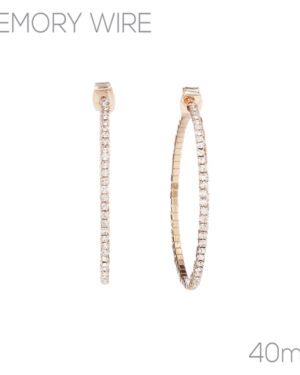 25660-40 - Crystal Wire Hoops - 40mm