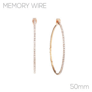 25660-50 - Crystal Wire Hoops - 50mm