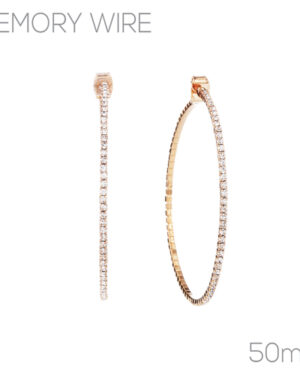 25660-50 - Crystal Wire Hoops - 50mm